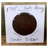 1795 half penny Condor token