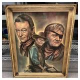 22x27 framed John Wayne art print