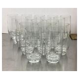 17 TWA Royal Ambassador water glasses