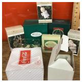 8 boxed Christmas ornaments