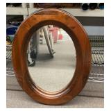 19x25 framed oval wall mirror