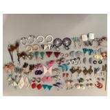 Collection of costume pierced earrings