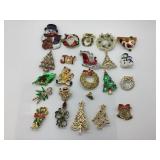Collection of Christmas brooches