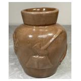 Antique Pipestone Pottery Weyman Snuff jar