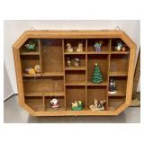 Shadowbox wall display with contents