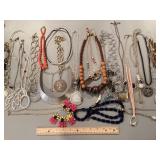 Collection of costume necklaces