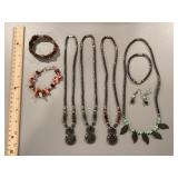Collection of hematite jewelry