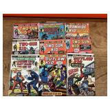 9 assorted western comic books