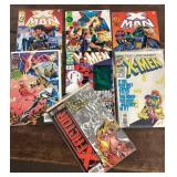 X-Men. X-Man, and X-Factor comics