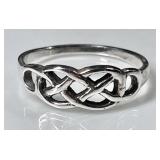 Sterling silver Celtic knot ring