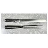 Global Cromova bread knife & carving fork