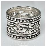 Sterling silver ring 1/2' wide