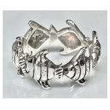 Sterling silver angel fish ring