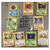 9 1999 Pokï¿½mon trading cards