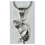 Sterling silver Kokopelli necklace