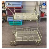 Metal mesh tea cart