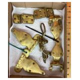 Box of brass hinges