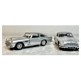 2 James Bond 1963 Aston Martin DB5 friction cars