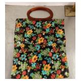 1970s Ladies' Pride floral folding tote bag