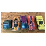 5 Hot Wheels red line cars