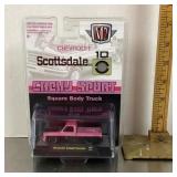 Pink diecast 1979 Chevy Sport truck