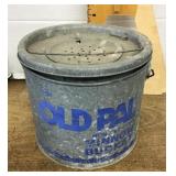 Old Pal galvanized minnow bucket