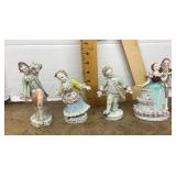 4 porcelain figures