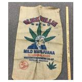 Slick Willie Brand marijuana novelty burlap sack