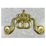 European brass wall plaque --just under 2#