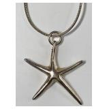 Sterling silver starfish necklace