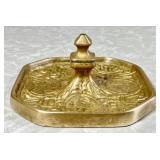 Brass desk accessory marked Tiffany Studios