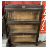 3-stack mahogany barrister bookcase