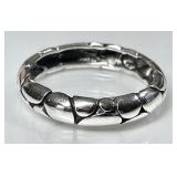 Sterling silver modernist band ring