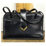 Black leather purse