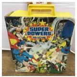 Super Powers action figure carry case and contents