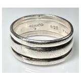 Men's sterling silver band ring