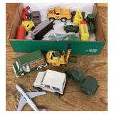 Group of toy vehicles