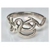 Sterling silver knot ring