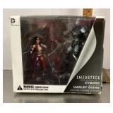 Injustice Cyborg & Harley Quinn action figures