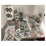 Group of sports trading cards