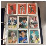 Binder of 1988 Topps Baseball Cards