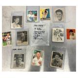 11 assorted vintage baseball cards