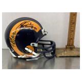 Autographed St Louis Rams mini helmet