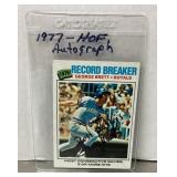Autographed George Brett baseball card