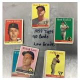 40 1958 Topps baseball cards