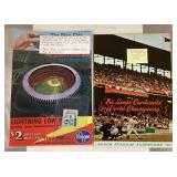 1965 & 1967 Cardinals scorecards & ticket stub