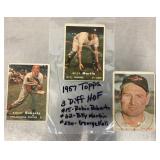 3 1957 Topps baseball cards