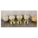 5 facsimile signed baseballs