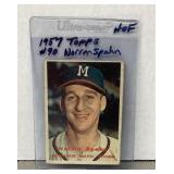 Warren Spahn 1957 Topps baseball card