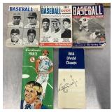 5 vintage baseball Books